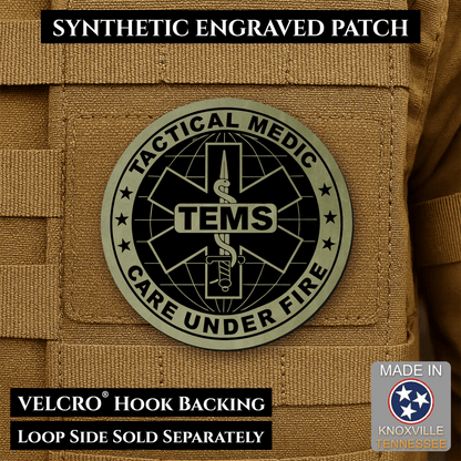 Tactical EMS Medic Morale Patch | Made in USA | VELCRO® Brand Hook Backing - LoneStar Adhesive