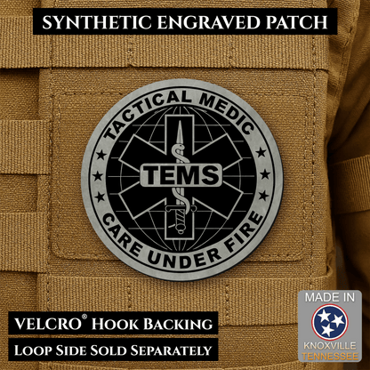 Tactical EMS Medic Morale Patch | Made in USA | VELCRO® Brand Hook Backing - LoneStar Adhesive