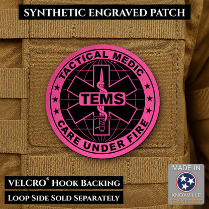 Tactical EMS Medic Morale Patch | Made in USA | VELCRO® Brand Hook Backing - LoneStar Adhesive