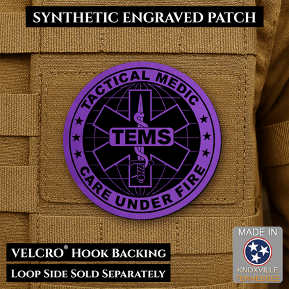 Tactical EMS Medic Morale Patch | Made in USA | VELCRO® Brand Hook Backing - LoneStar Adhesive