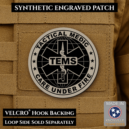 Tactical EMS Medic Morale Patch | Made in USA | VELCRO® Brand Hook Backing - LoneStar Adhesive
