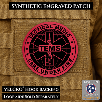 Tactical EMS Medic Morale Patch | Made in USA | VELCRO® Brand Hook Backing - LoneStar Adhesive