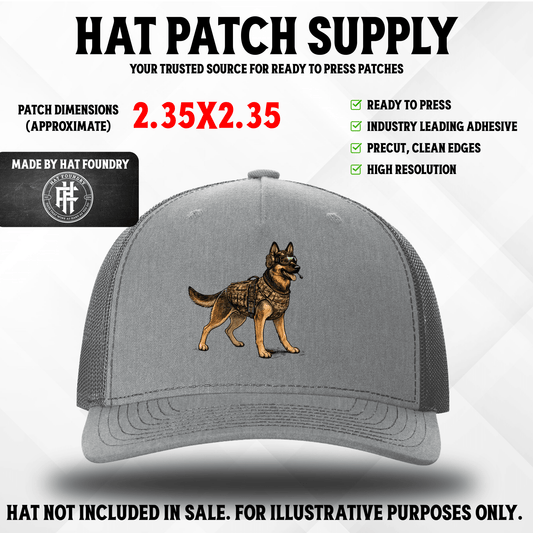 Tactical German Shepherd UV Hat Patch - LoneStar Adhesive