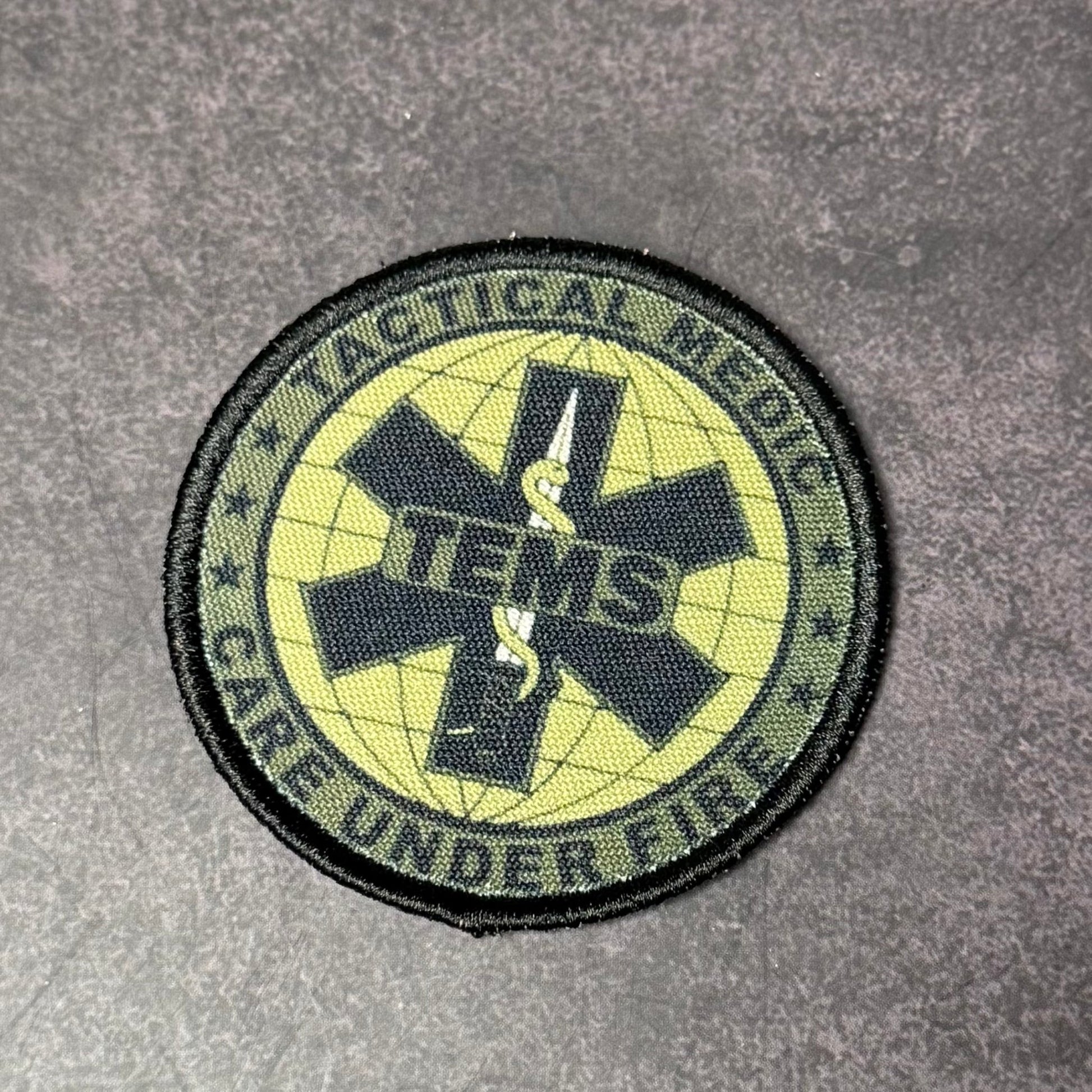 Tactical Medic TEMS Morale Patch 3" Round Hook & Loop | Made in USA - LoneStar Adhesive