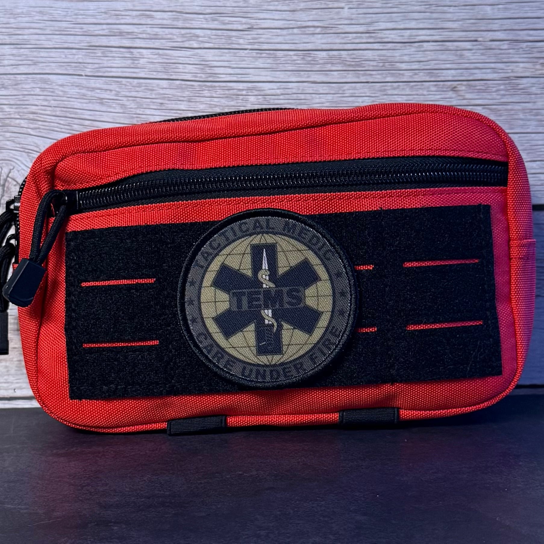 Tactical Medic TEMS Morale Patch, Care Under Fire, 3" Round | Made in USA | VELCRO® Brand Hook Backing - LoneStar Adhesive