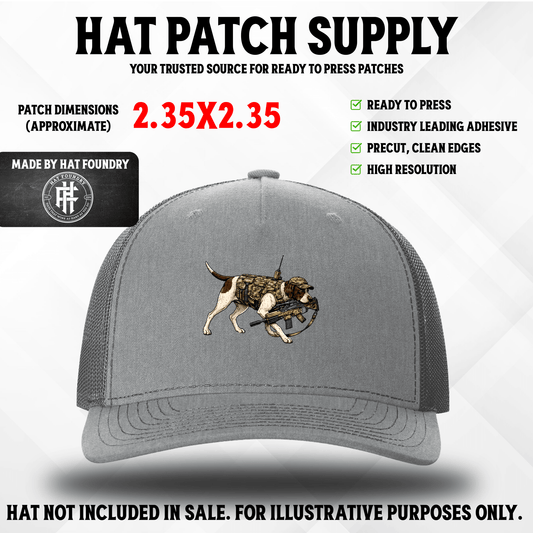 Tactical Pointer Dog UV Printed Patch - LoneStar Adhesive