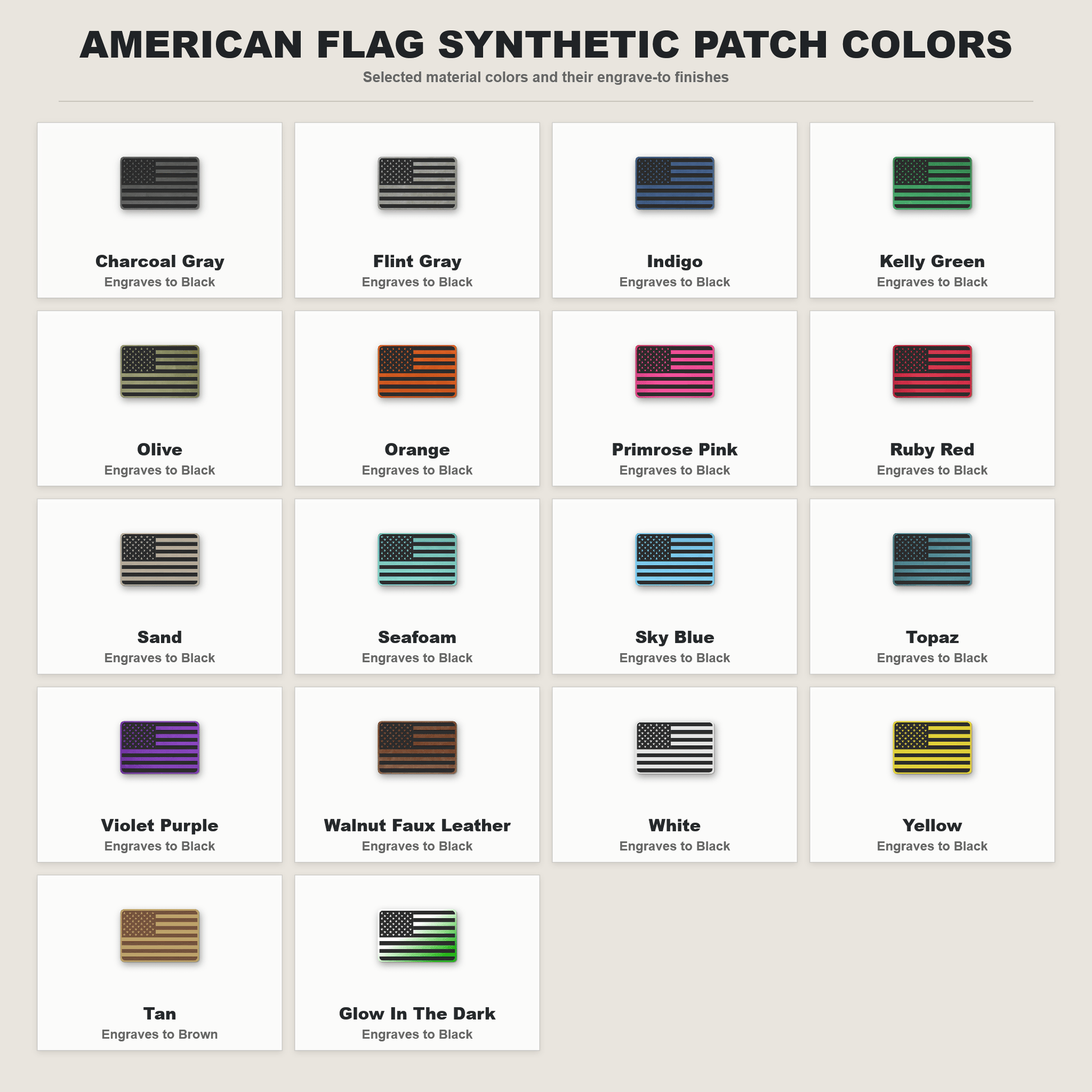 Tactical Synthetic American Flag Patch, 2x3" | Made in USA | VELCRO® Brand Hook Backing - LoneStar Adhesive