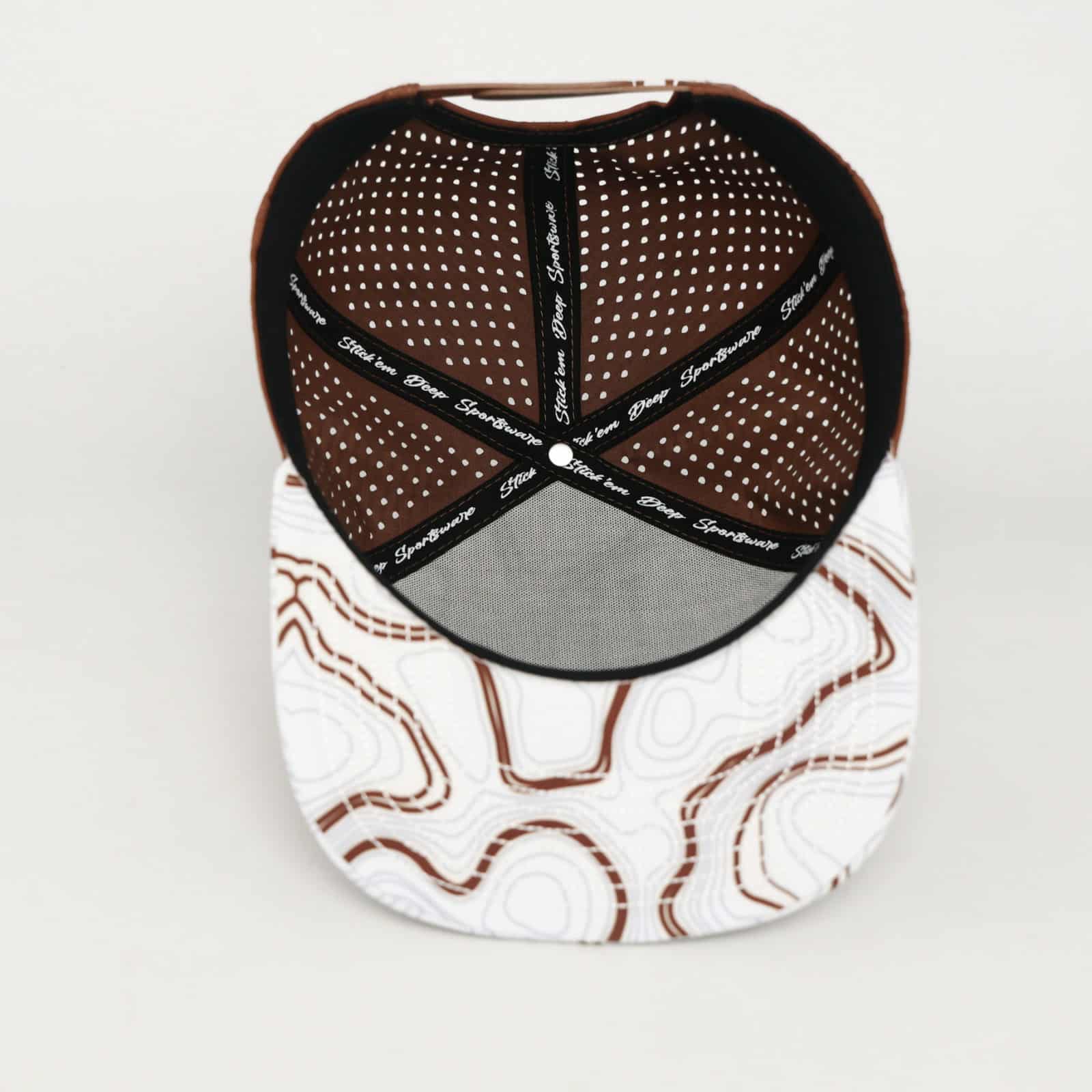 tan front with brown and white topo and brown back - LoneStar Adhesive