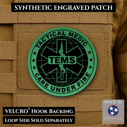 Tactical EMS Medic Morale Patch | Made in USA | VELCRO® Brand Hook Backing