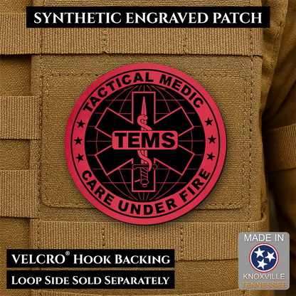 Tactical EMS Medic Morale Patch | Made in USA | VELCRO® Brand Hook Backing
