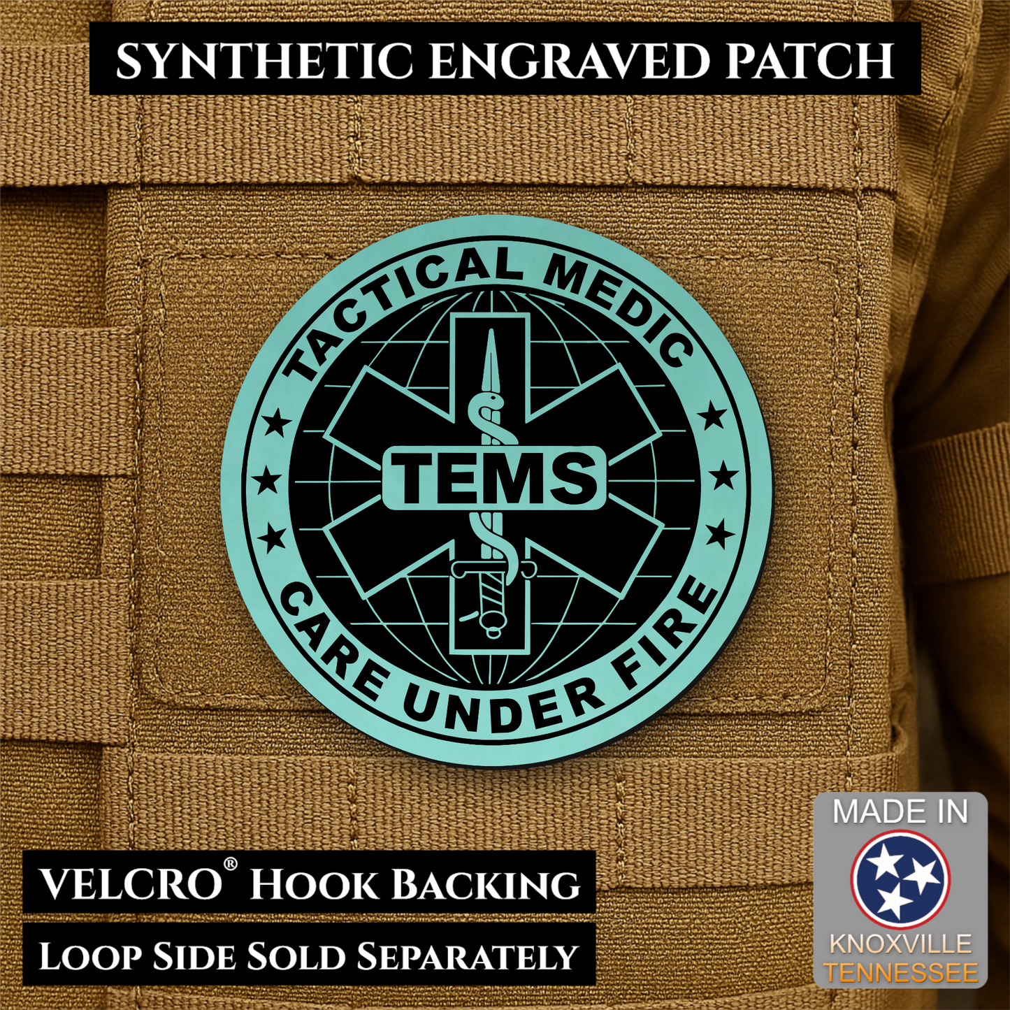 Tactical EMS Medic Morale Patch | Made in USA | VELCRO® Brand Hook Backing