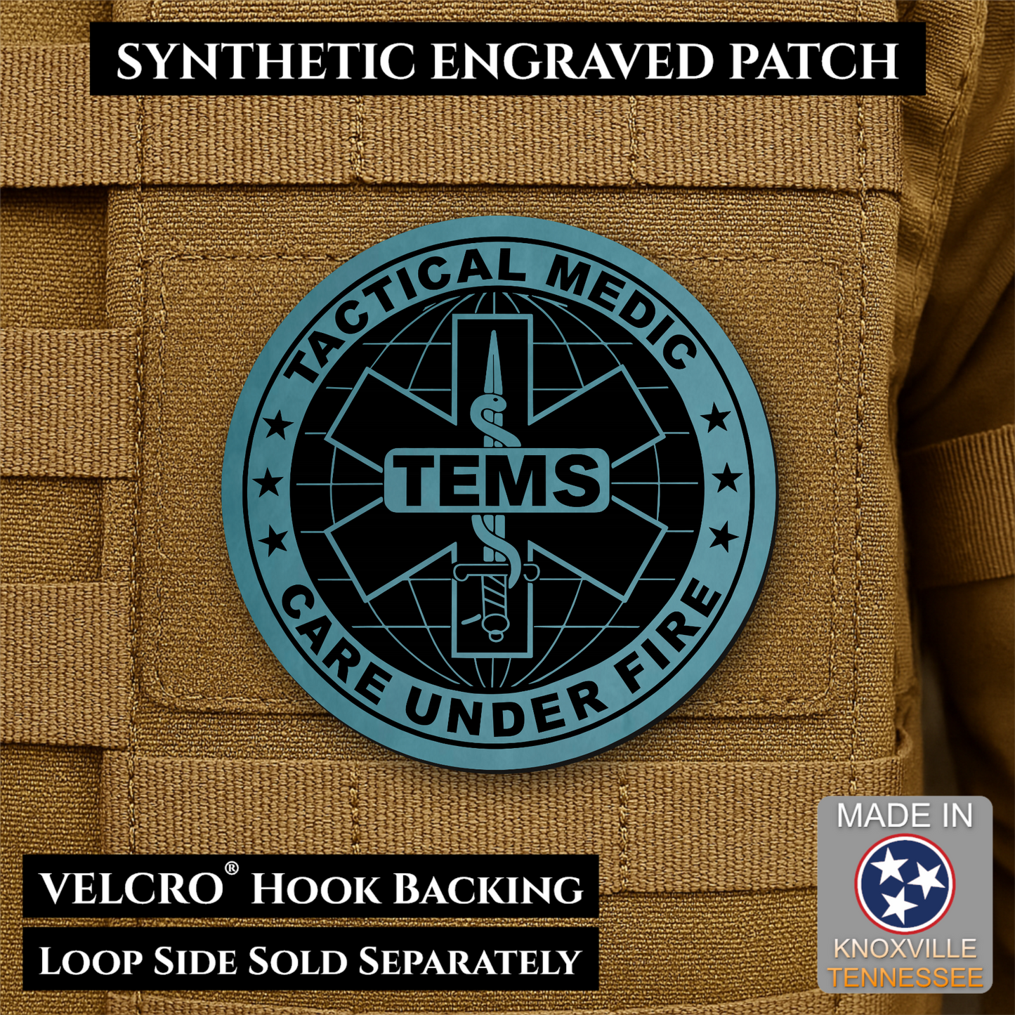 Tactical EMS Medic Morale Patch | Made in USA | VELCRO® Brand Hook Backing