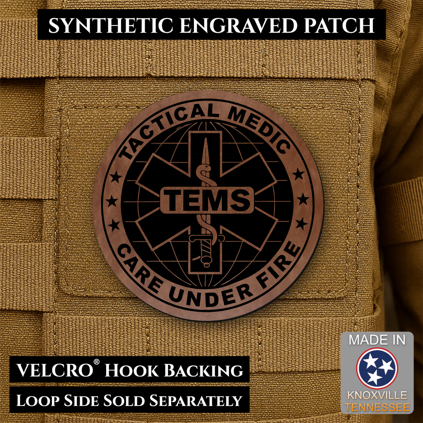 Tactical EMS Medic Morale Patch | Made in USA | VELCRO® Brand Hook Backing
