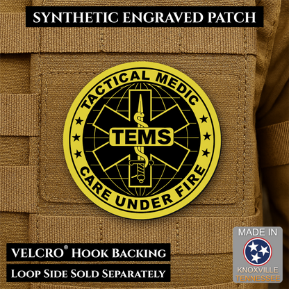 Tactical EMS Medic Morale Patch | Made in USA | VELCRO® Brand Hook Backing