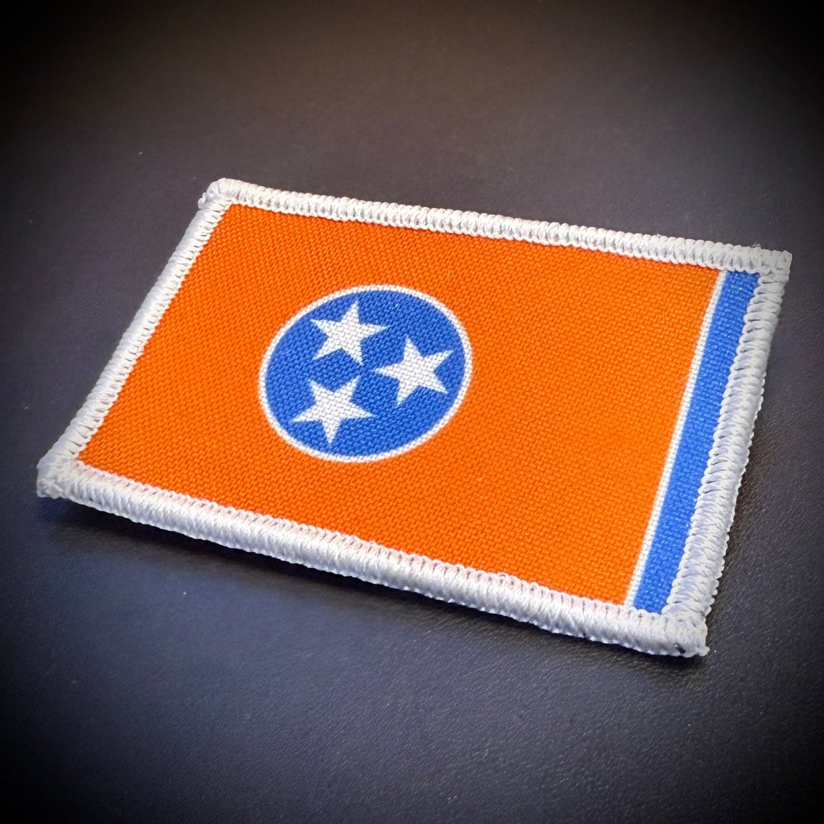 Tennessee Orange & Summitt Blue Flag Printed Patch, 2x3" | VELCRO® Brand Hook Backing - #LoneStar Adhesive#