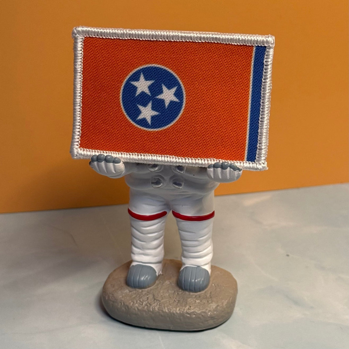 Tennessee Orange & Summitt Blue TN Flag Patch, 2x3" | Made in USA | VELCRO® Brand Hook Backing - #LoneStar Adhesive#