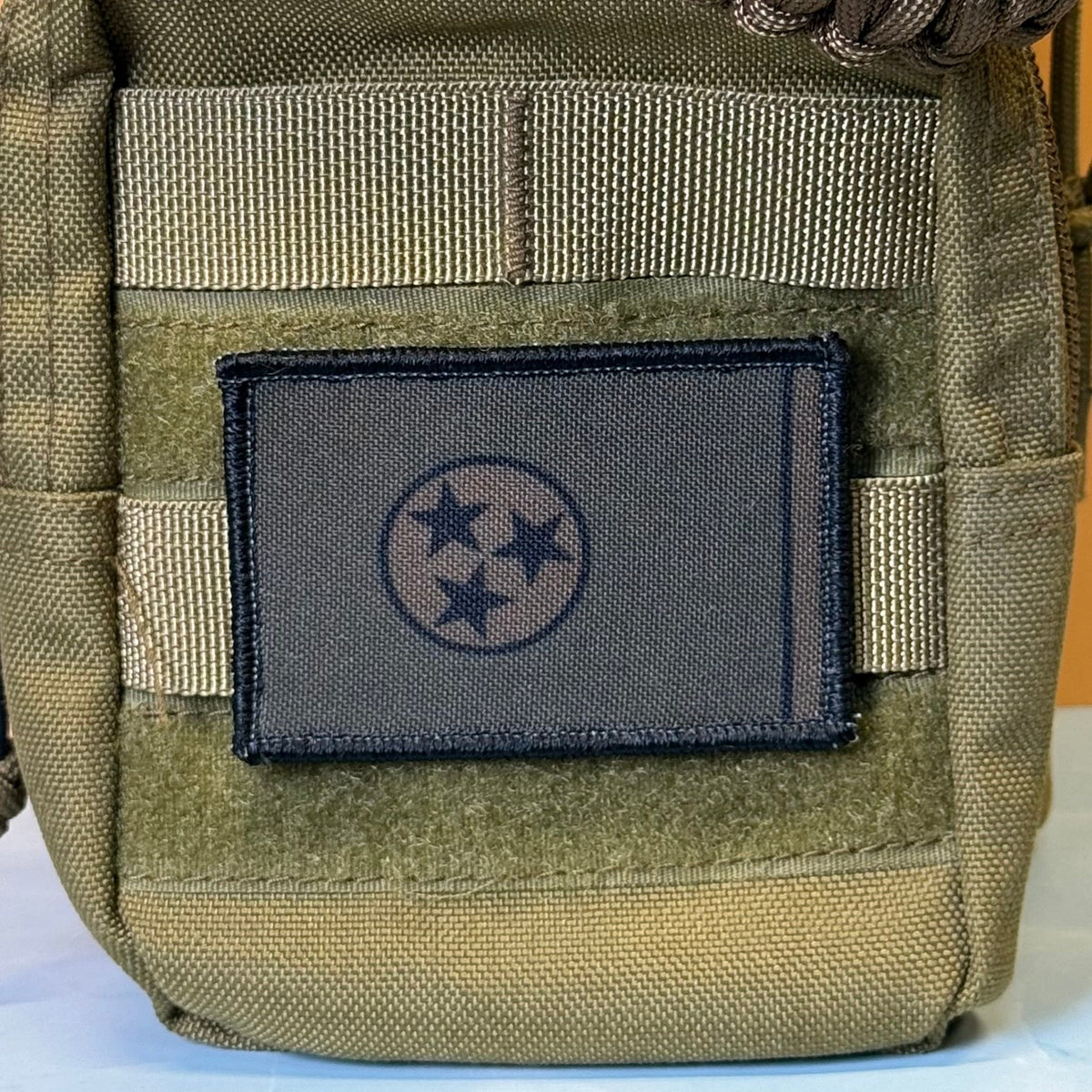 Tennessee State Flag Patch, 2x3" (Full Color & Tactical) | Made in USA | VELCRO® Brand Hook Backing - #LoneStar Adhesive#