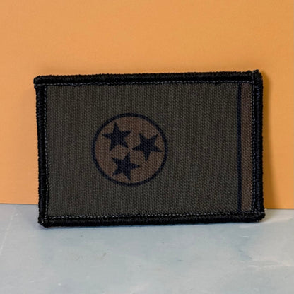 Tennessee State Flag Patch, 2x3" (Full Color & Tactical) | Made in USA | VELCRO® Brand Hook Backing - #LoneStar Adhesive#