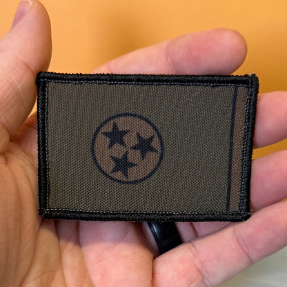 Tennessee State Flag Patch, 2x3" (Full Color & Tactical) | Made in USA | VELCRO® Brand Hook Backing - #LoneStar Adhesive#