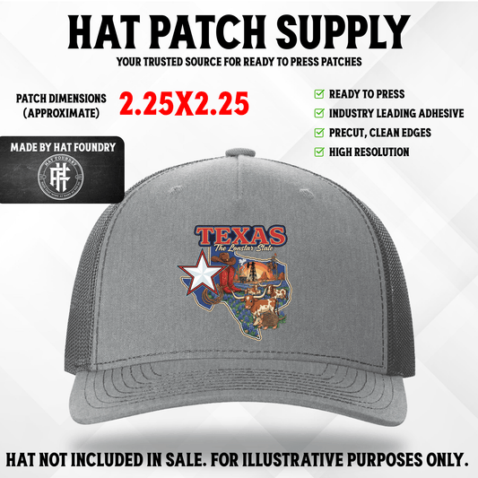 Texas Hat Patch - LoneStar Adhesive