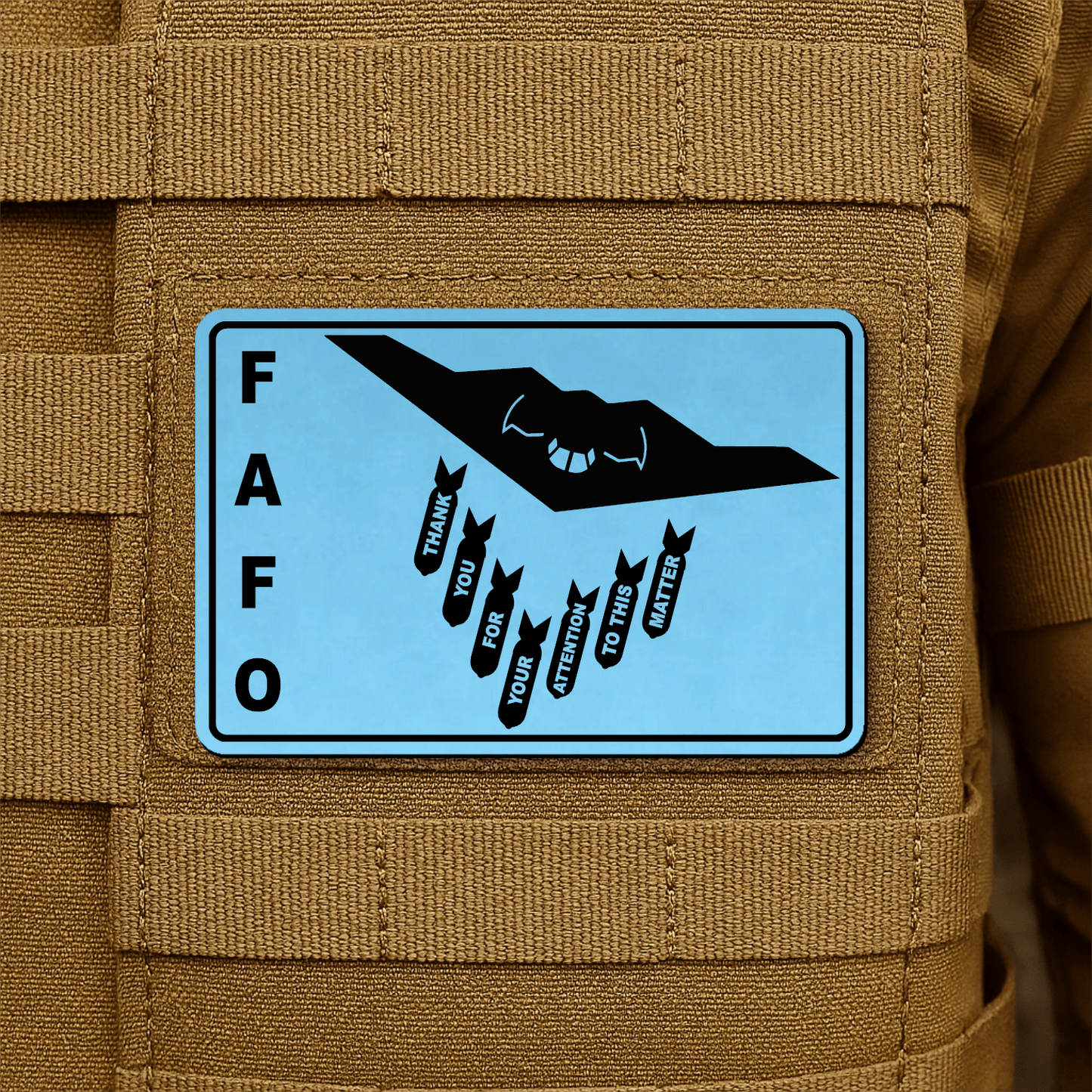 Thank You For Your Attention To This Matter B2 Morale Patch 2"x3" Hook & Loop | Made in USA - LoneStar Adhesive