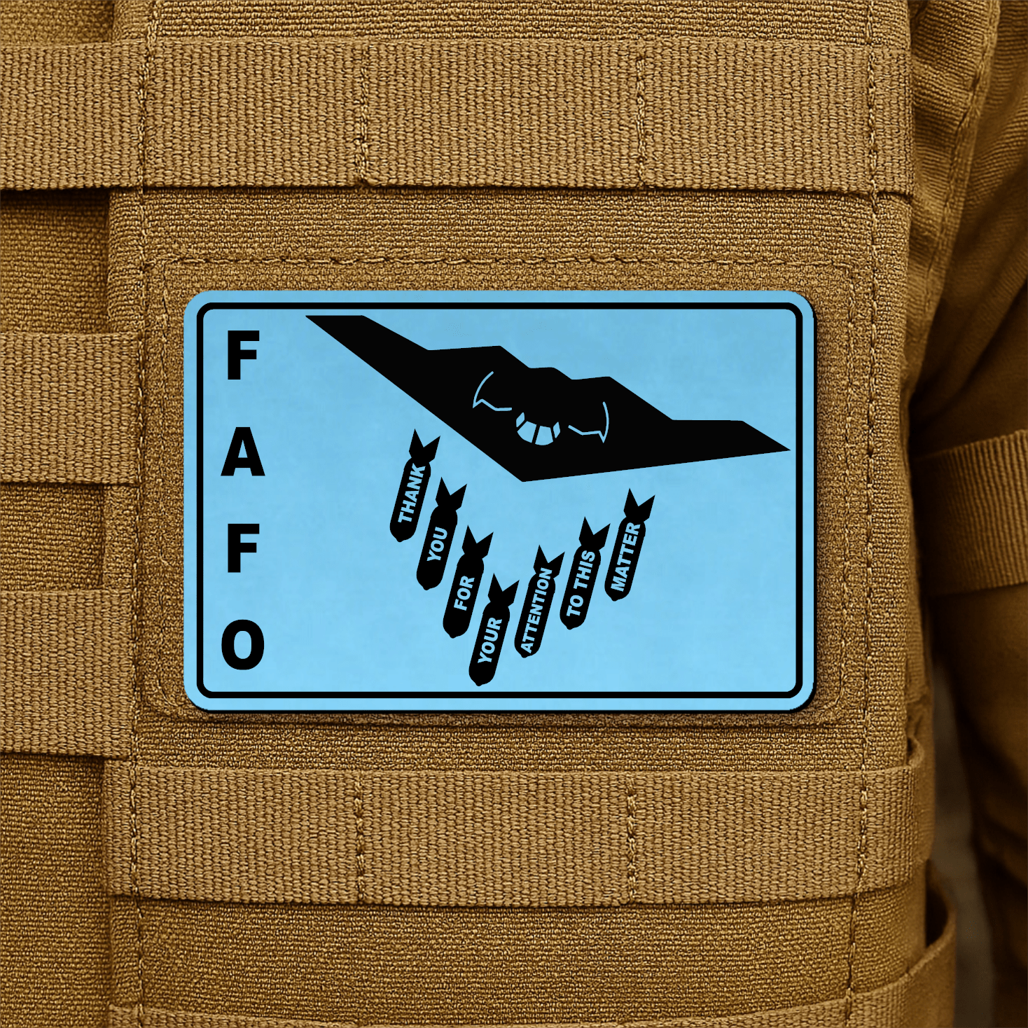 Thank You For Your Attention To This Matter B2 Morale Patch 2"x3" Hook & Loop | Made in USA - LoneStar Adhesive