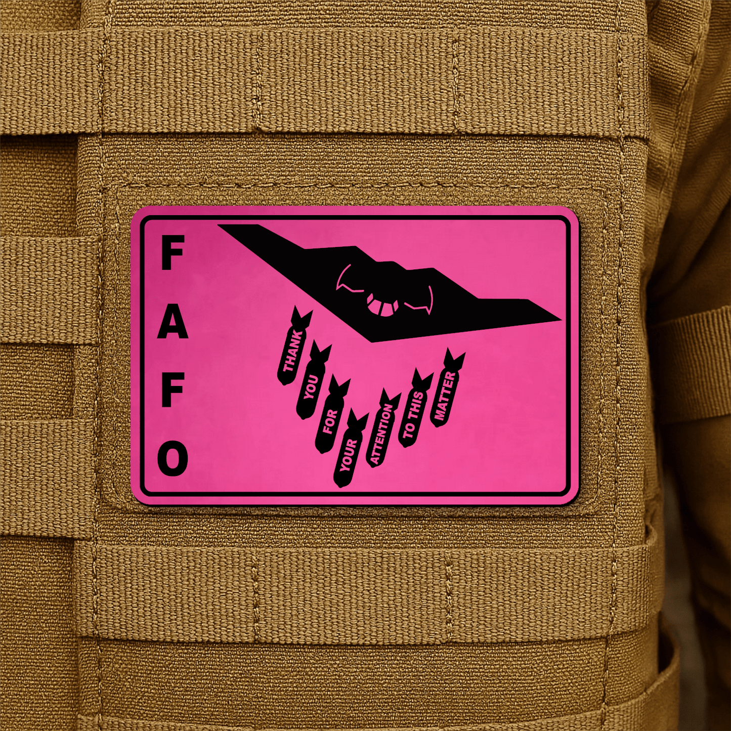Thank You For Your Attention To This Matter B2 Morale Patch 2"x3" Hook & Loop | Made in USA - LoneStar Adhesive
