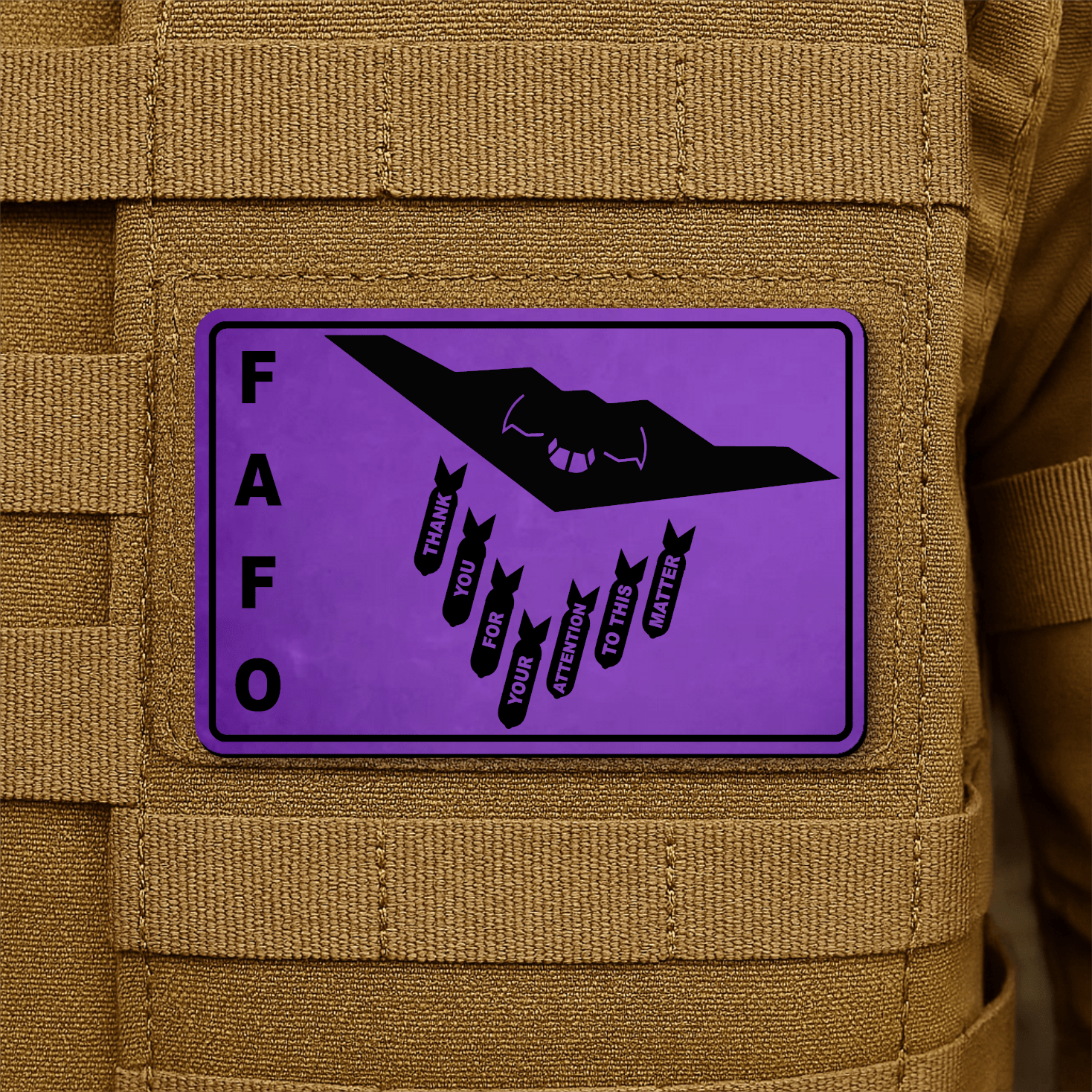 Thank You For Your Attention To This Matter B2 Morale Patch 2"x3" Hook & Loop | Made in USA - LoneStar Adhesive