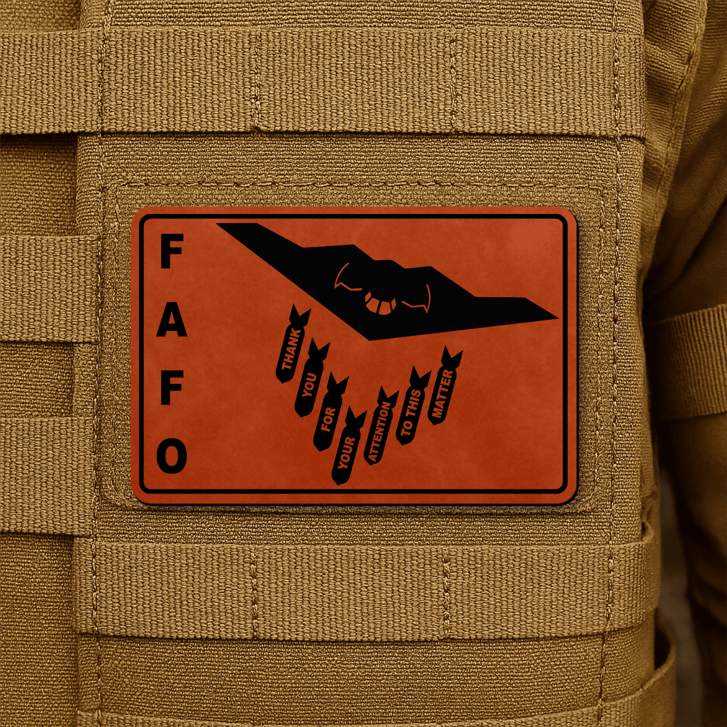 Thank You For Your Attention To This Matter B2 Morale Patch 2"x3" Hook & Loop | Made in USA - LoneStar Adhesive