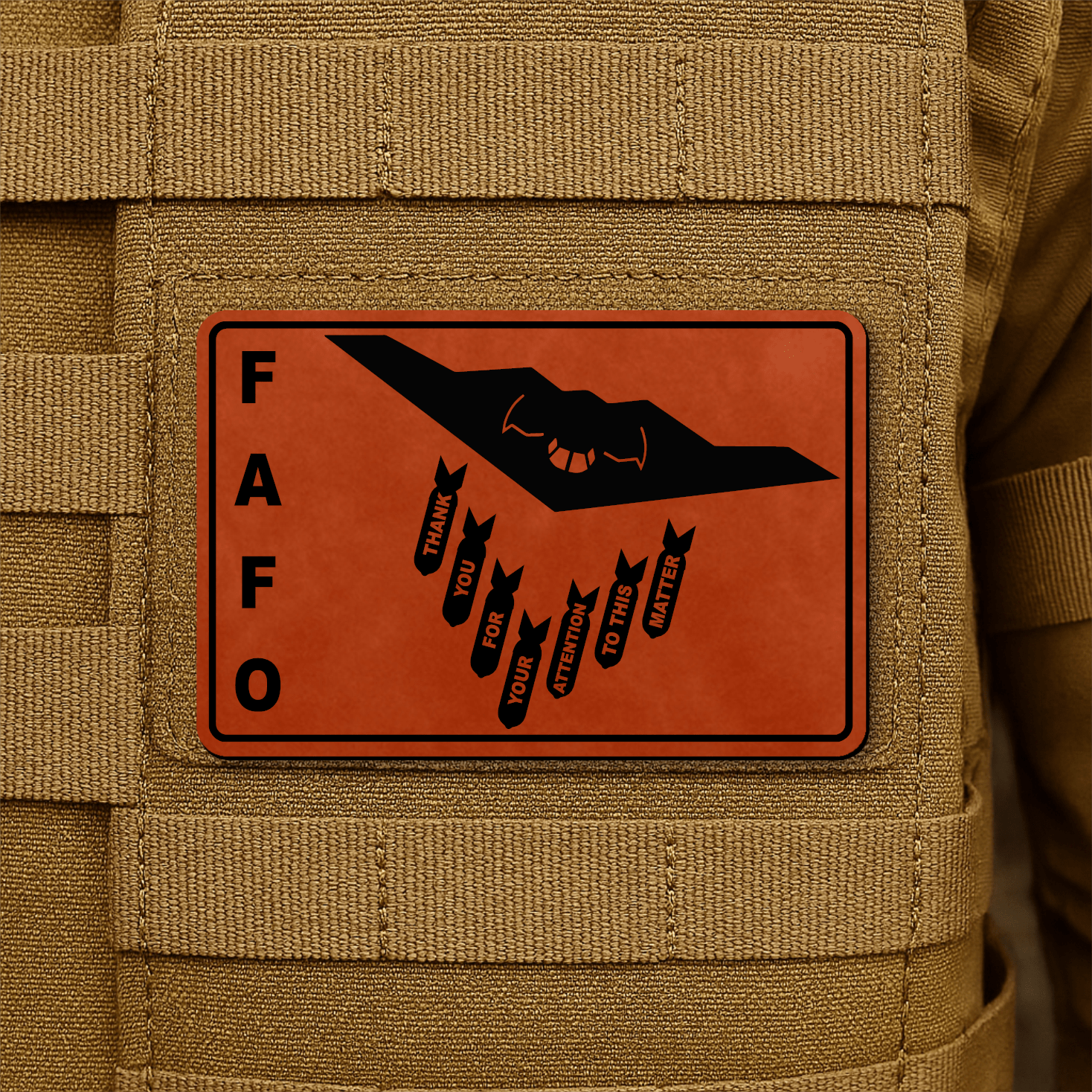 Thank You For Your Attention To This Matter B2 Morale Patch 2"x3" Hook & Loop | Made in USA - LoneStar Adhesive