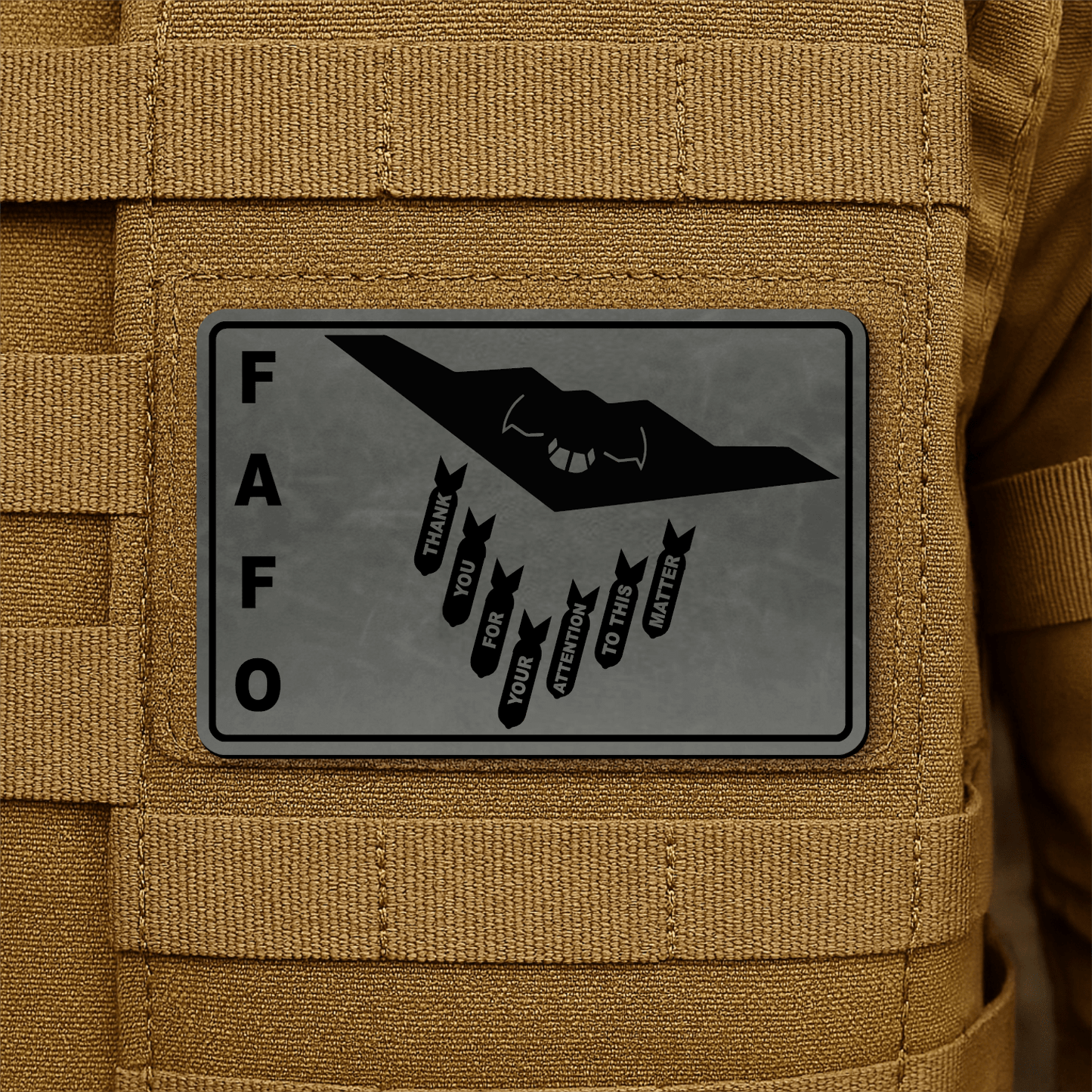 Thank You For Your Attention To This Matter B2 Morale Patch 2"x3" Hook & Loop | Made in USA - LoneStar Adhesive