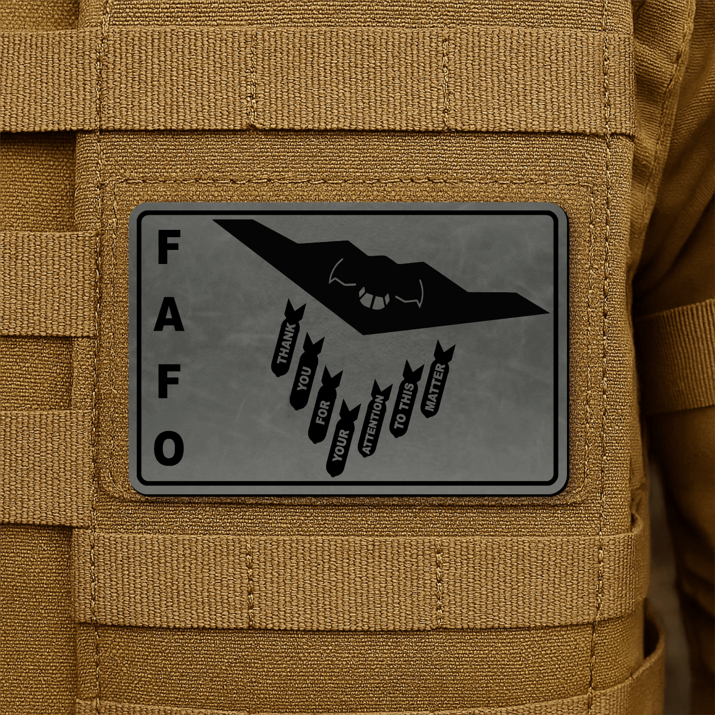 Thank You For Your Attention To This Matter B2 Morale Patch 2"x3" Hook & Loop | Made in USA - LoneStar Adhesive