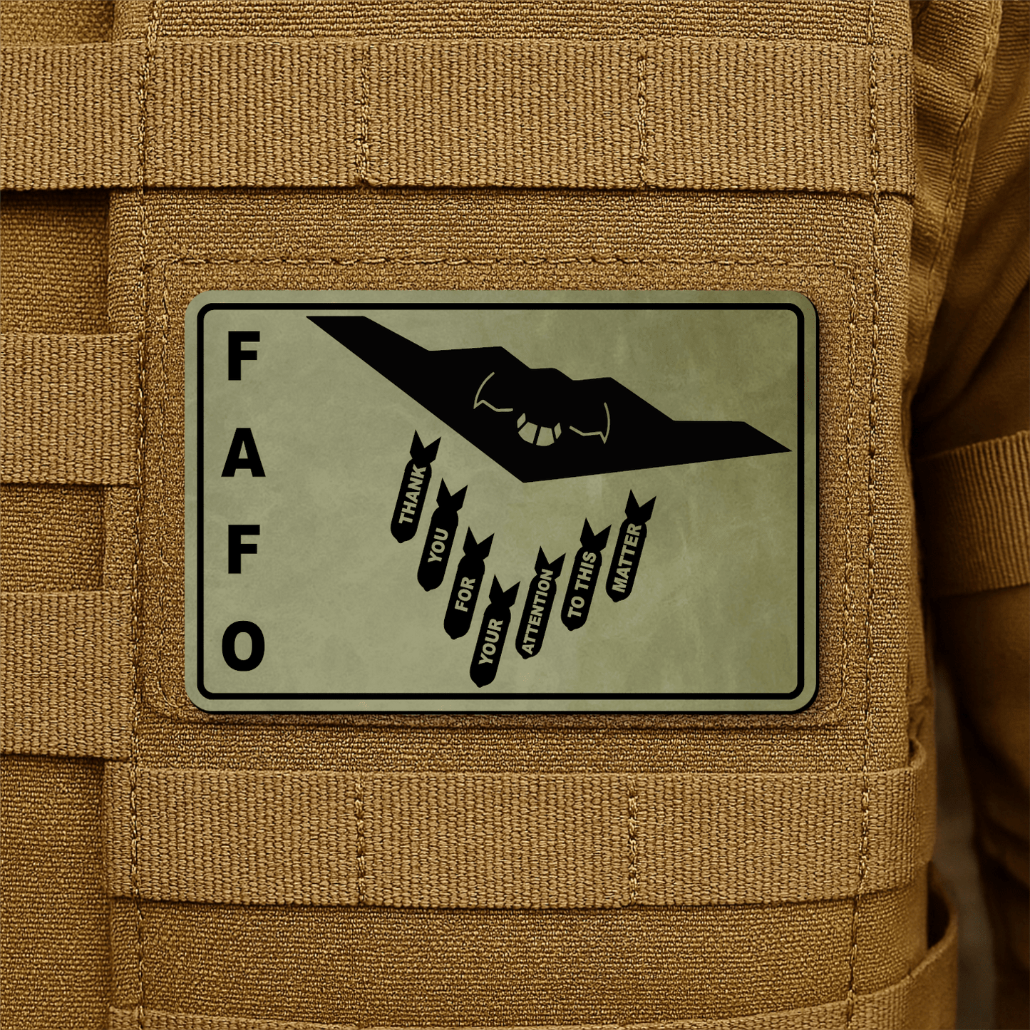 Thank You For Your Attention To This Matter B2 Morale Patch 2"x3" Hook & Loop | Made in USA - LoneStar Adhesive