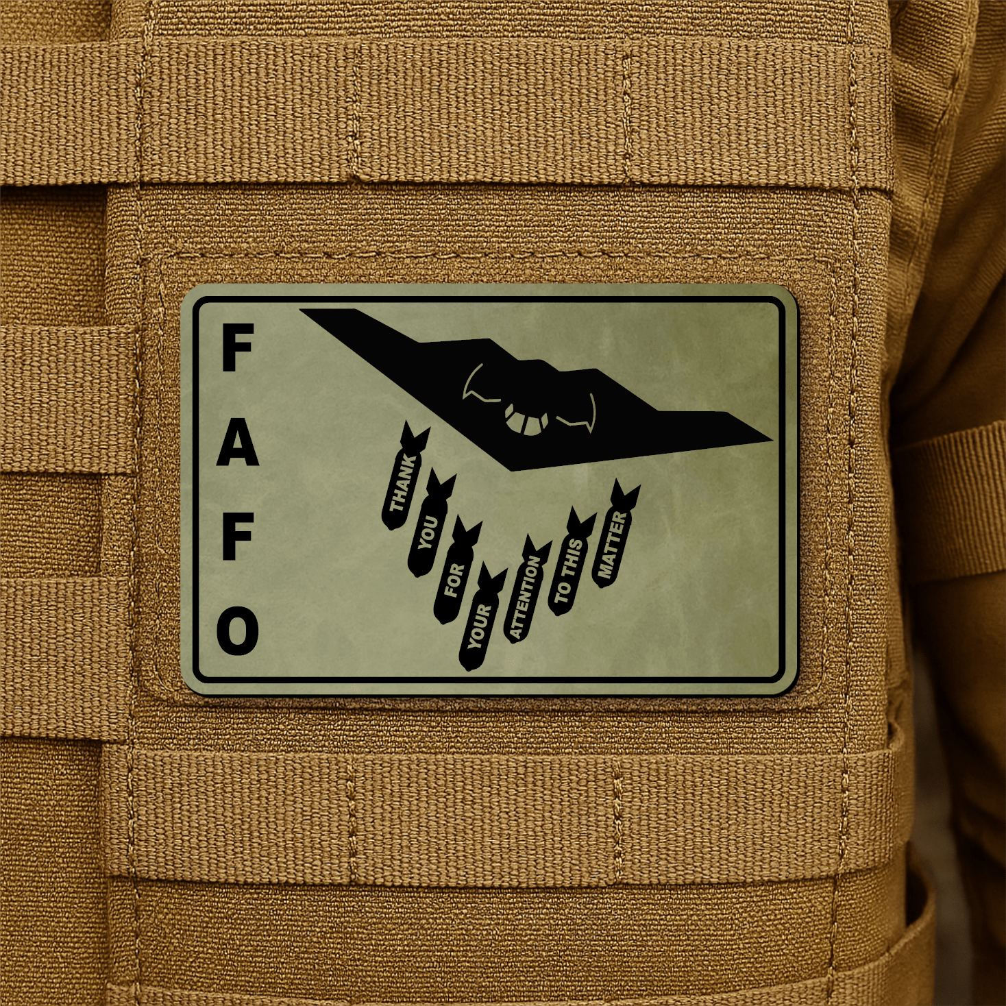 Thank You For Your Attention To This Matter B2 Morale Patch 2"x3" Hook & Loop | Made in USA - LoneStar Adhesive