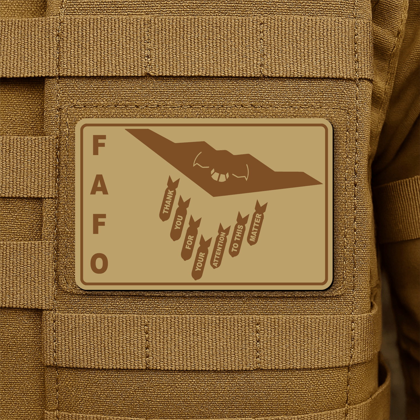 Thank You For Your Attention To This Matter B2 Morale Patch 2"x3" Hook & Loop | Made in USA - LoneStar Adhesive