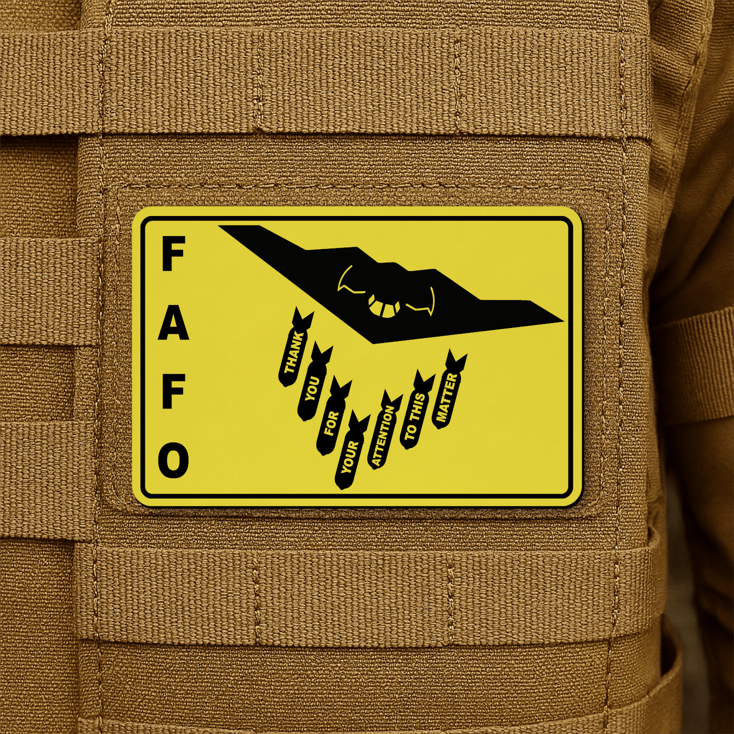 Thank You For Your Attention To This Matter B2 Morale Patch 2"x3" Hook & Loop | Made in USA - LoneStar Adhesive