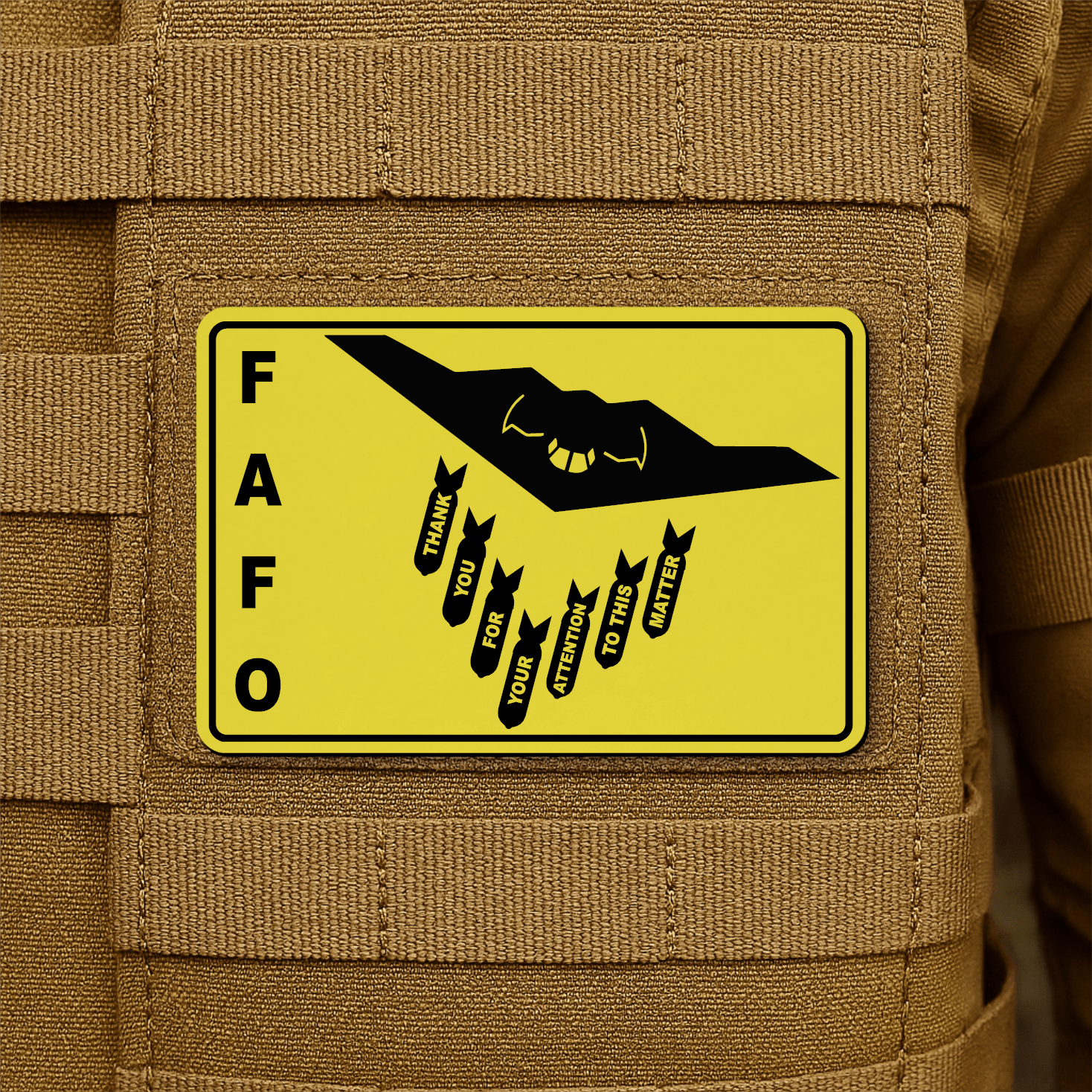 Thank You For Your Attention To This Matter B2 Morale Patch 2"x3" Hook & Loop | Made in USA - LoneStar Adhesive