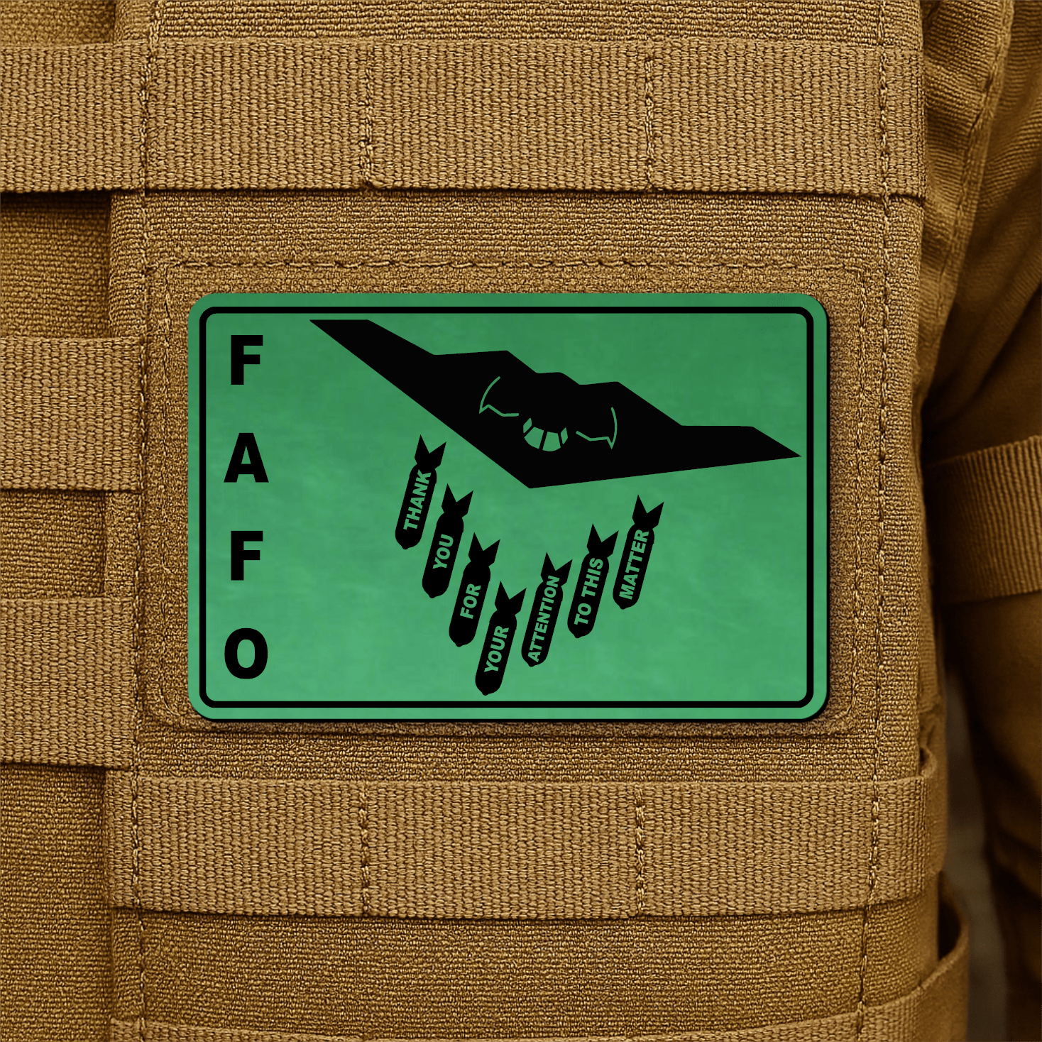 Thank You For Your Attention To This Matter B2 Morale Patch 2"x3" Hook & Loop | Made in USA - LoneStar Adhesive