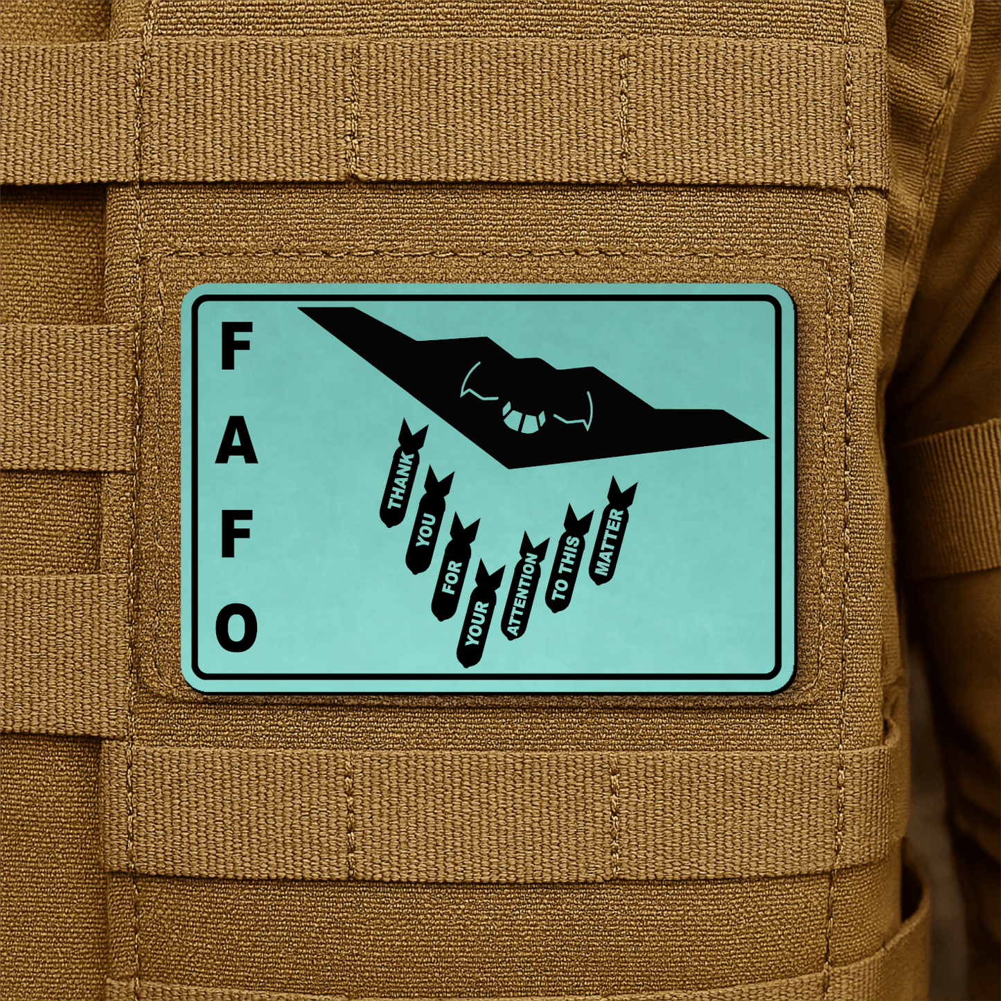 Thank You For Your Attention To This Matter B2 Morale Patch 2"x3" Hook & Loop | Made in USA - LoneStar Adhesive