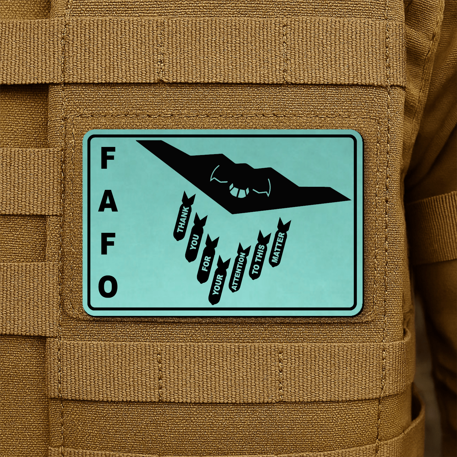Thank You For Your Attention To This Matter B2 Morale Patch 2"x3" Hook & Loop | Made in USA - LoneStar Adhesive