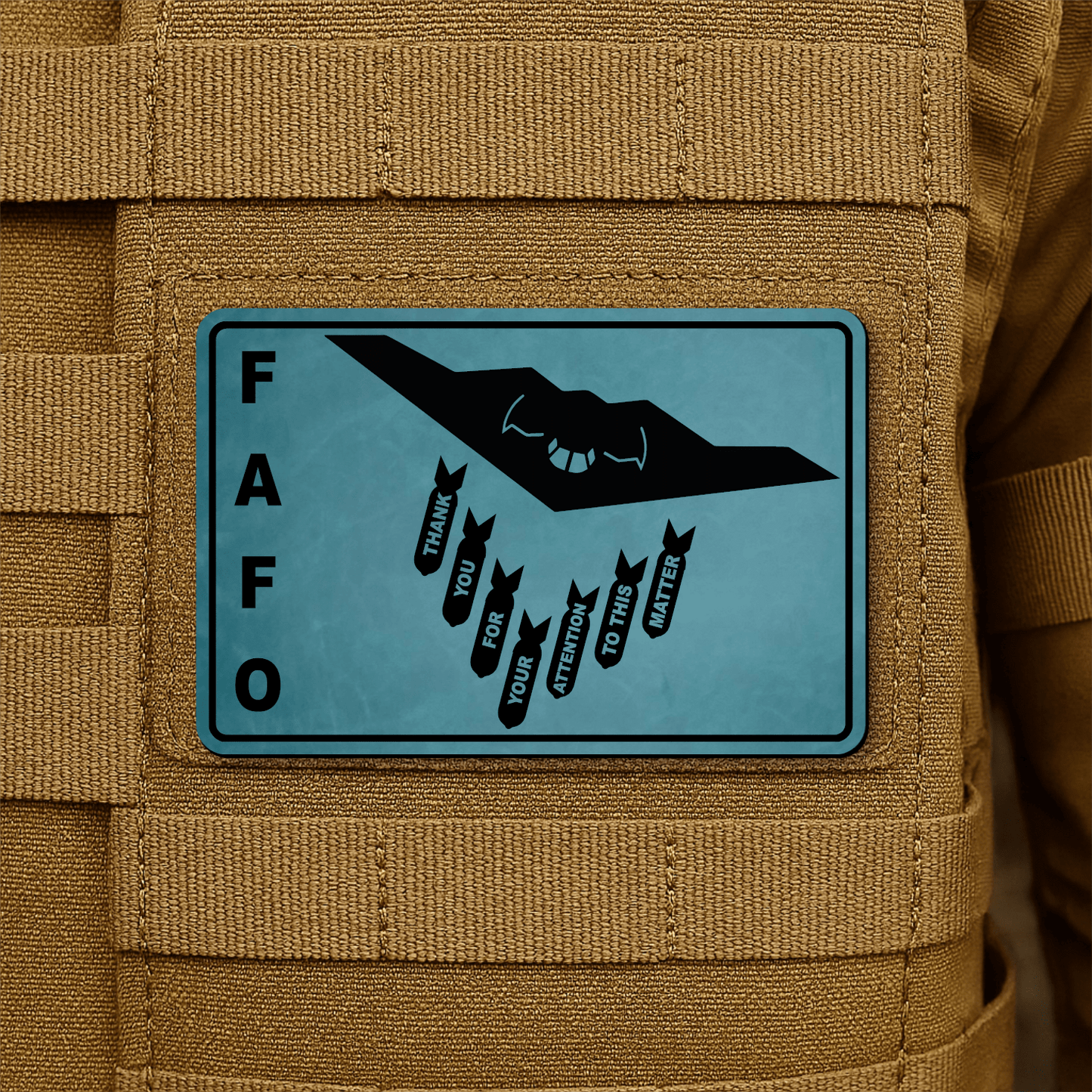 Thank You For Your Attention To This Matter B2 Morale Patch 2"x3" Hook & Loop | Made in USA - LoneStar Adhesive