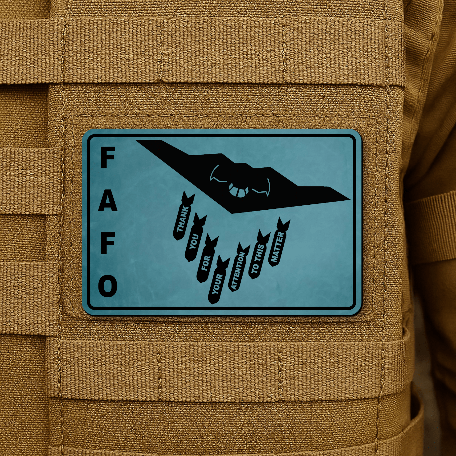 Thank You For Your Attention To This Matter B2 Morale Patch 2"x3" Hook & Loop | Made in USA - LoneStar Adhesive