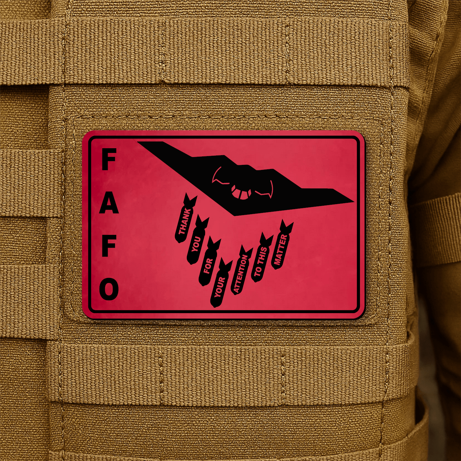 Thank You For Your Attention To This Matter B2 Morale Patch 2"x3" Hook & Loop | Made in USA - LoneStar Adhesive