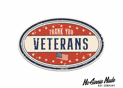 "Thank You Veterans" UV Printed Patches - LoneStar Adhesive