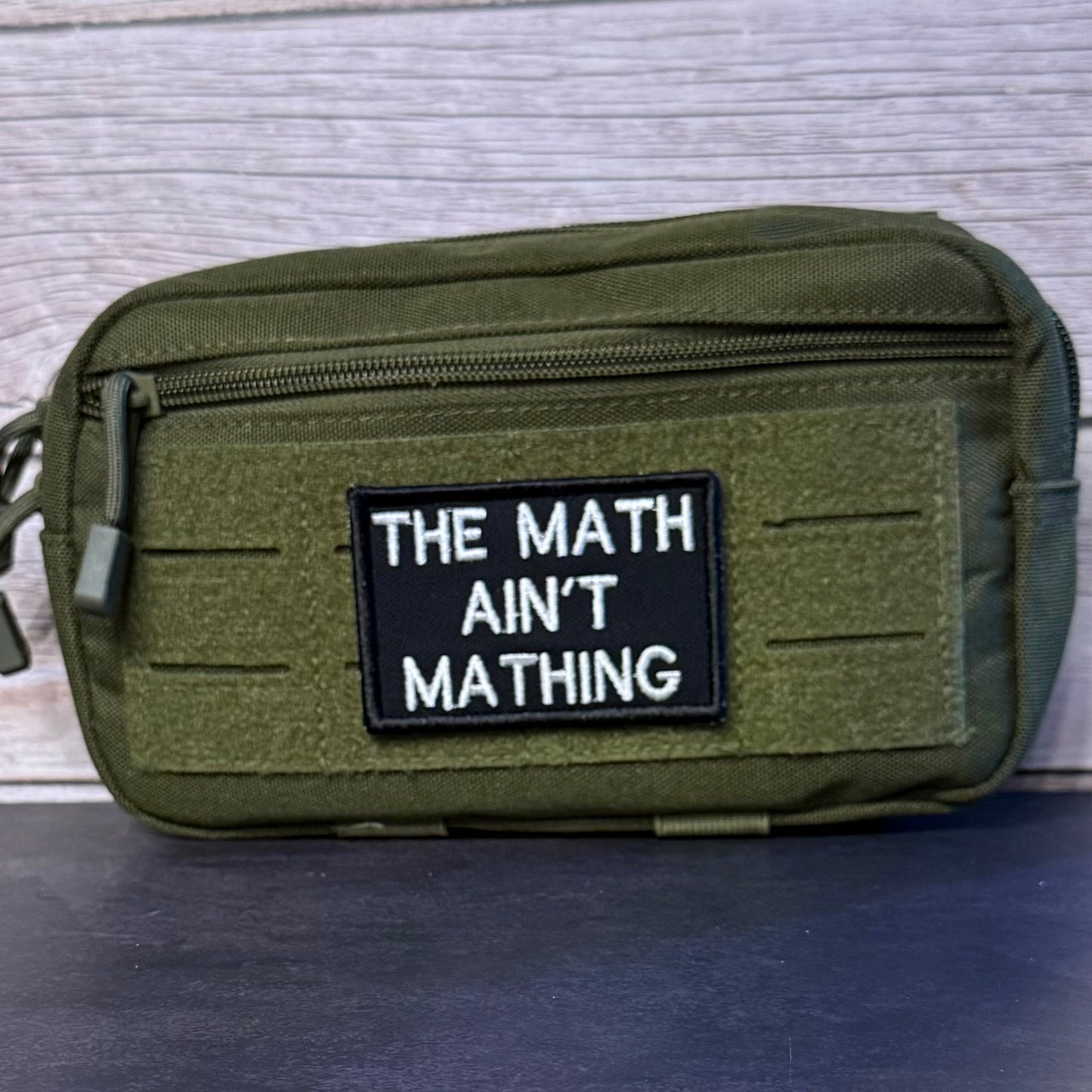 The Math Ain't Mathing Funny Morale Patch, 2x3" | Made in USA | VELCRO® Brand Hook Backing - LoneStar Adhesive