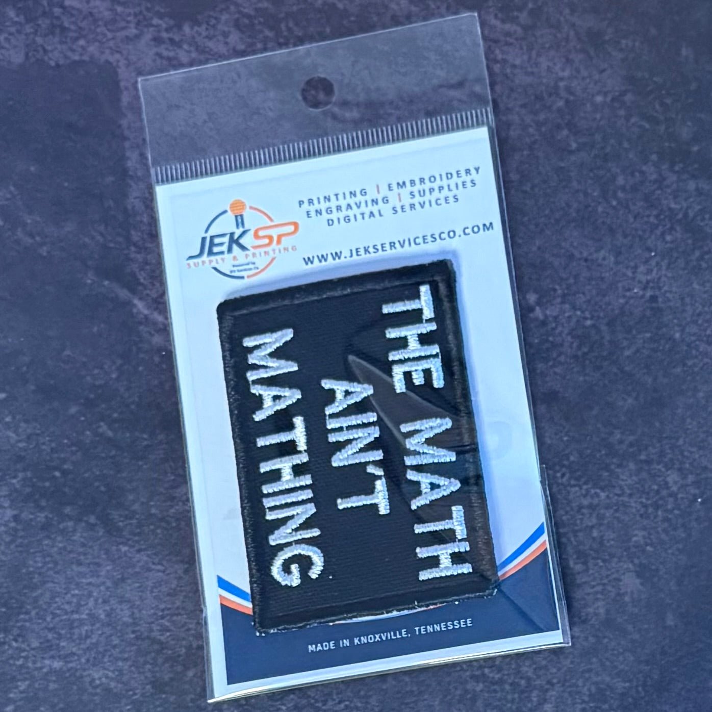 The Math Ain't Mathing Funny Morale Patch, 2x3" | Made in USA | VELCRO® Brand Hook Backing - LoneStar Adhesive