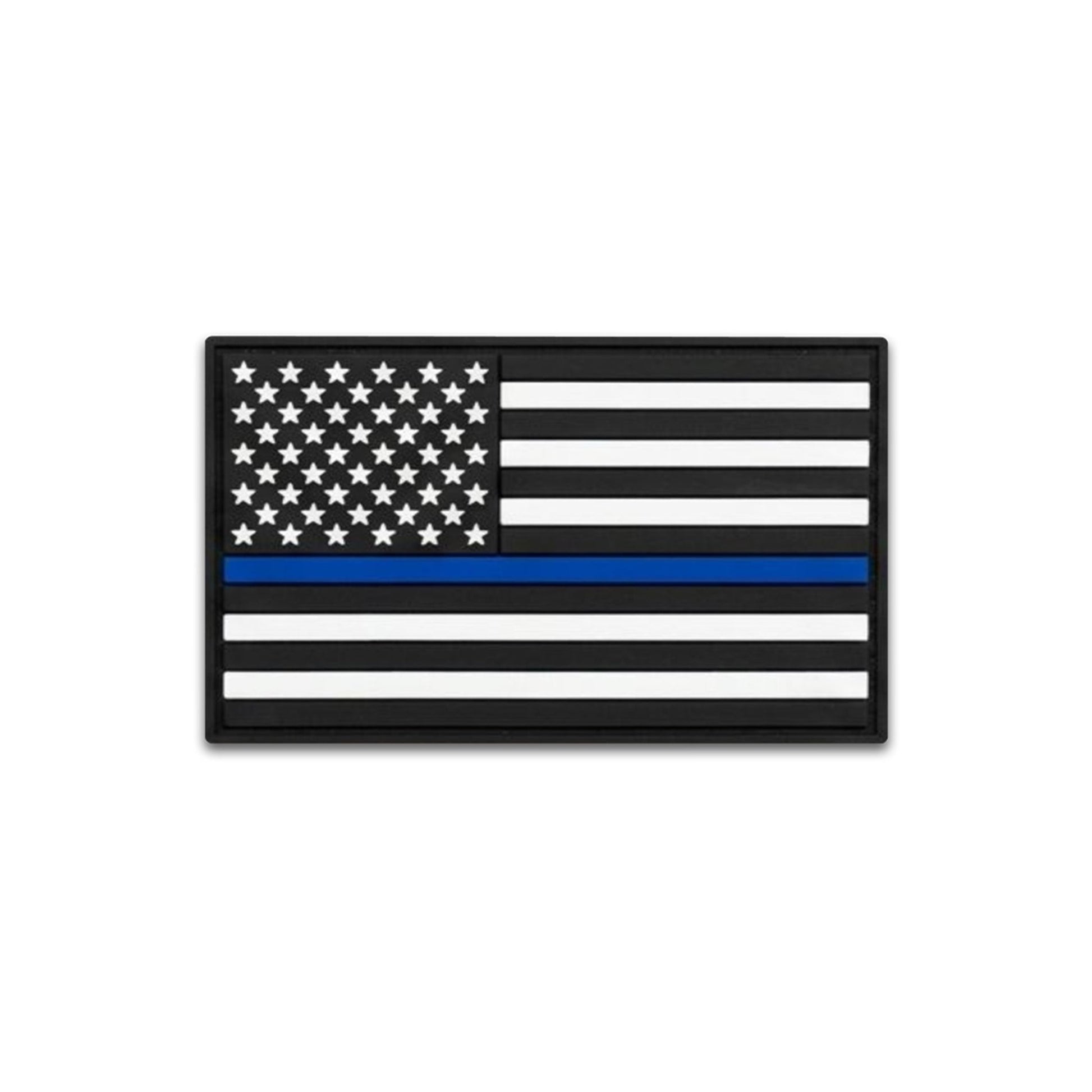 Thin Blue Line Flag - PVC Patch (5pk) - LoneStar Adhesive