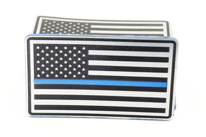 Thin Blue Line - Stainless Acrylic Hat Patch