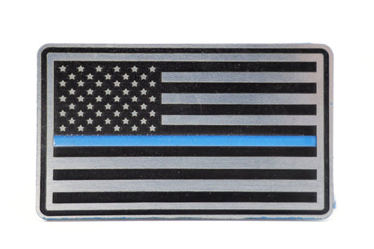 Thin Blue Line - Stainless Acrylic Hat Patch