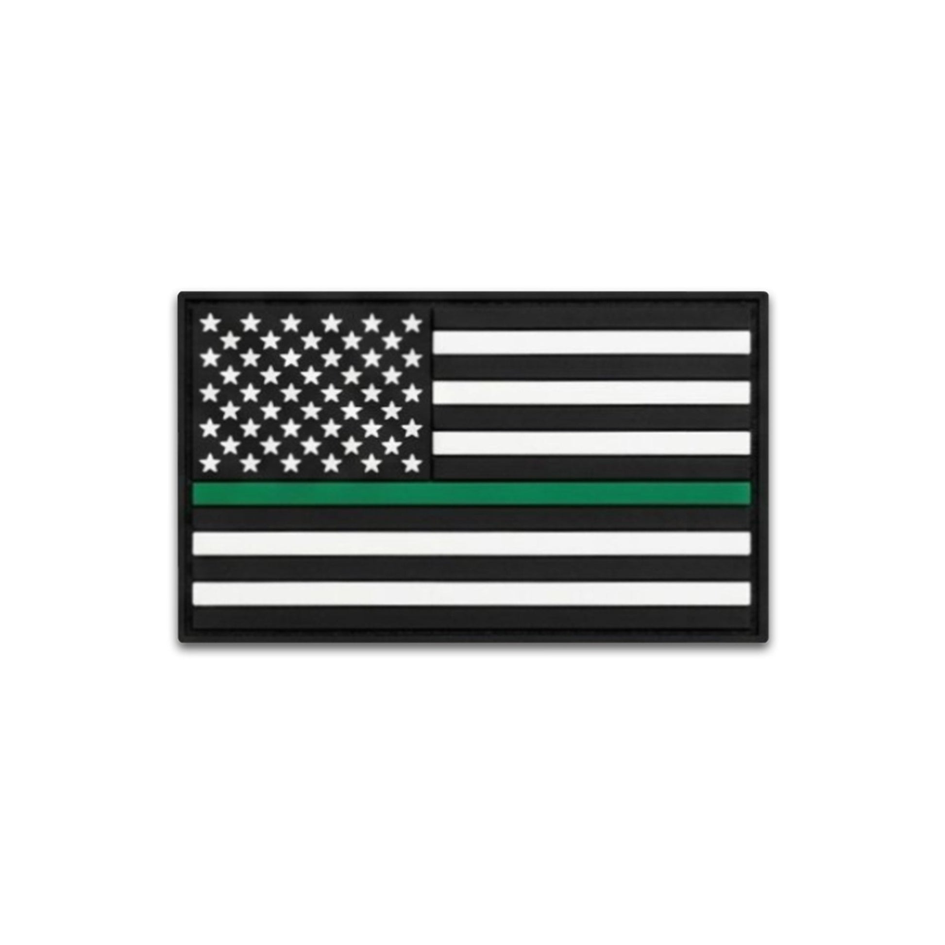 Thin Green Line Flag - PVC Patch (5pk) - LoneStar Adhesive